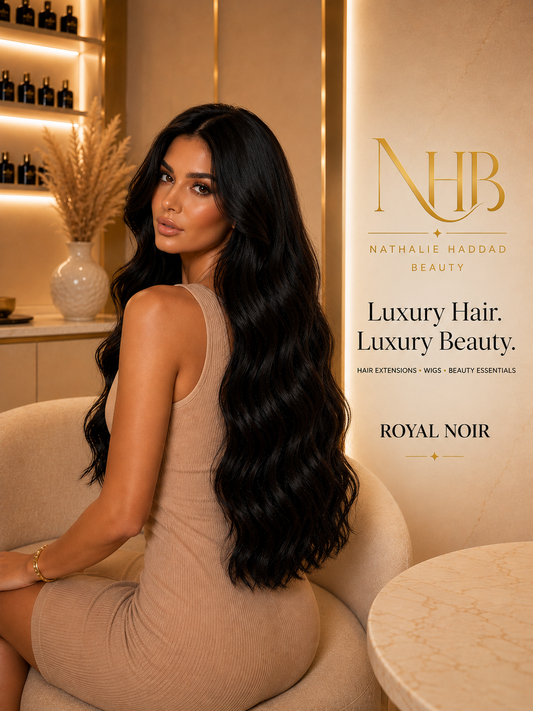Royal Noir Wavy rubber Clip in